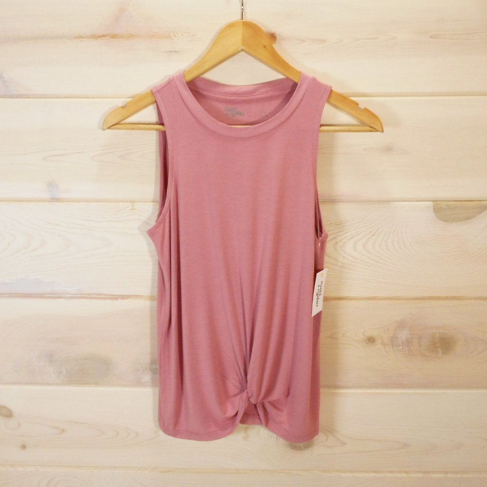 Rumi + Ryder Girls Size Large (12/14) Tank Pink Twist Hem Sleeveless